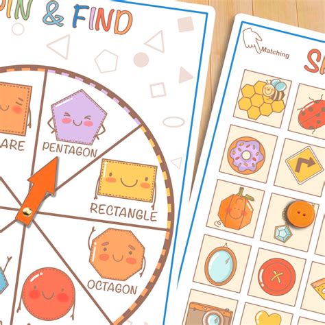 Shapes Educational Game Printable Toddler Activities - Etsy