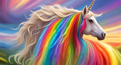 Rainbow Unicorn Create A Unicorn With A Coat That Is An Explosion Of