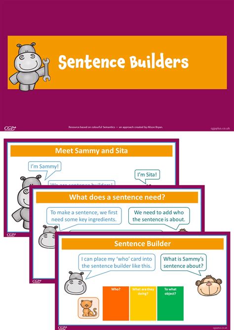 Sentence Builders Reception Cgp Plus