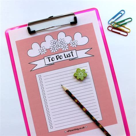 Pretty Pink Printable To Do List