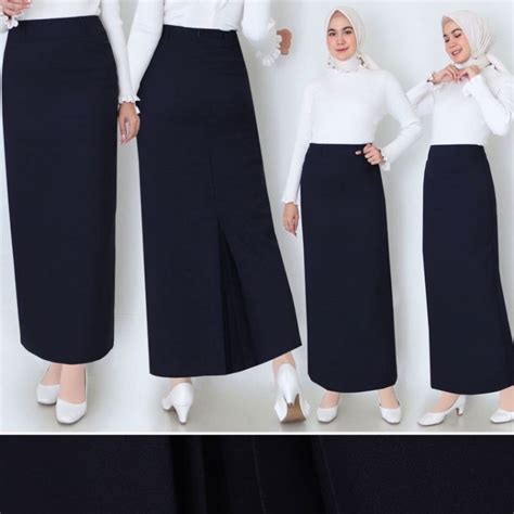 Jual ROK SPAN REMPEL BELAKANG SIZE S L8 ROK KERJA FORMAL WANITA