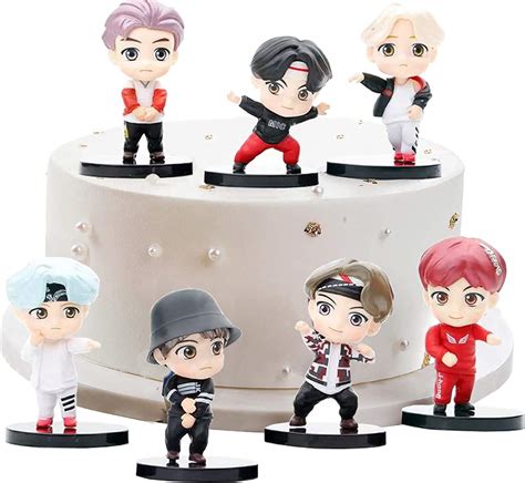 Buy Kinper 7PCS BTS Cake Toppers Standing Position Characters Set Of