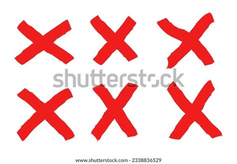 Painted Big Red X Mark Collection Stock Vector (Royalty Free) 2338836529 | Shutterstock