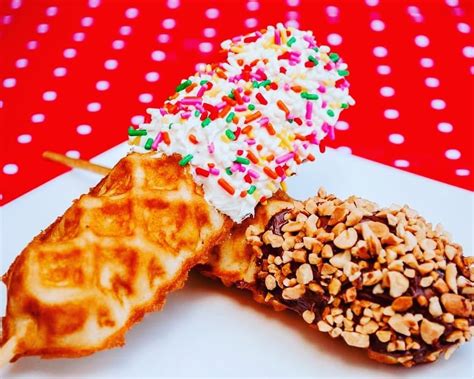 Waffle On A Stick A Great Walk About Snack For Your Guests Waffle On A