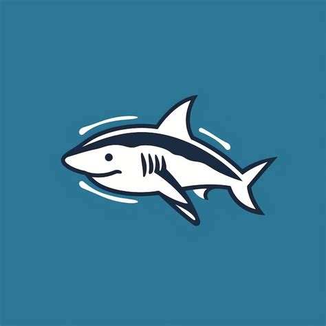 Premium AI Image | Minimalistic Shark Design On Turquoise Background