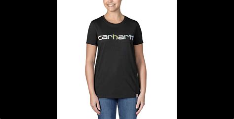 N T Shirt Woman Black Relaxed Fit Von Carhartt Schuhbus Ch