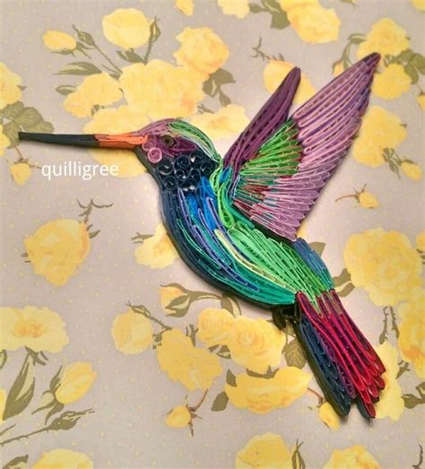 Quilled Hummingbird By Quilligree Quilling Animals Quilling Cards