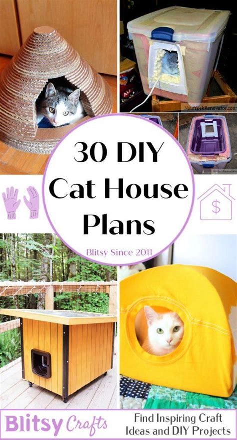 30 Diy Cat House Plans For Outdoor And Indoor Blitsy