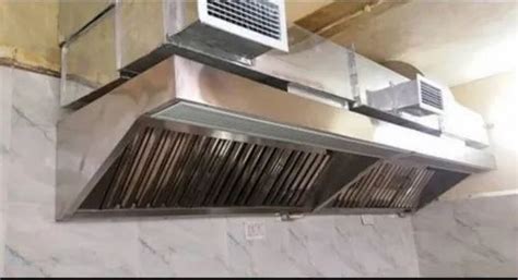 Rectangular Wall Mounted Hotel Ss Commercial Kitchen Chimney At Rs