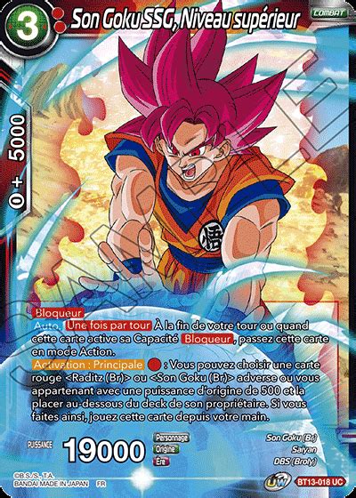 BT13 018 UC Son Goku SSG Niveau supérieur DBSCards fr