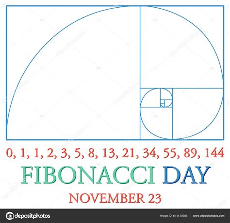 Fibonacci Day Poster Design Illustration Stock Vector by ©blueringmedia ...