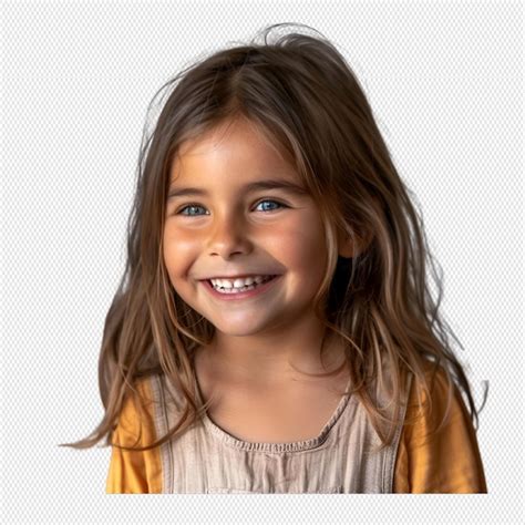 premium psd portrait  smiling children  transparent background