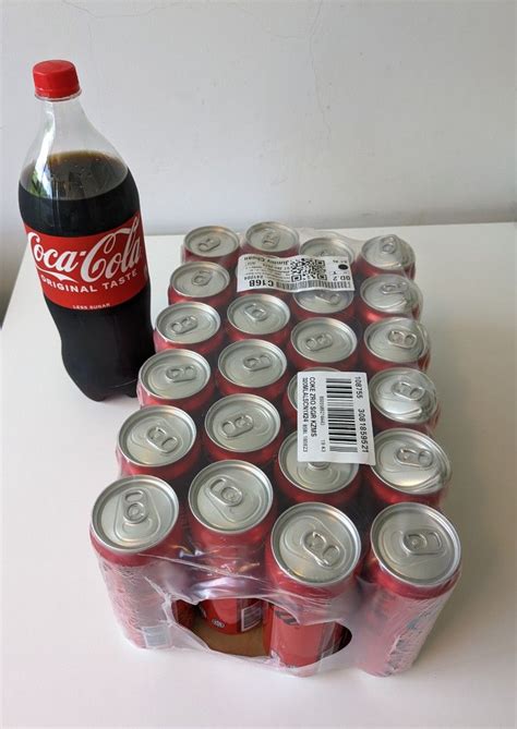 Coca Cola Zero Sugar 320ml X24 Cans And Coca Cola Original Taste Less