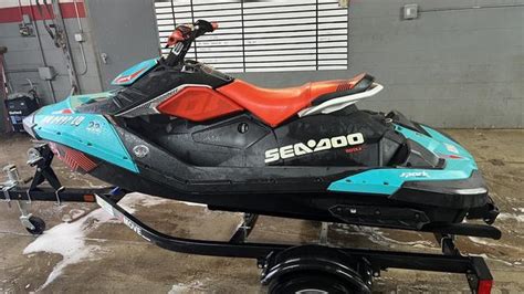 Used 2018 Sea Doo Waverunner Spark Trixx 2up 90hp Candy Bluechili