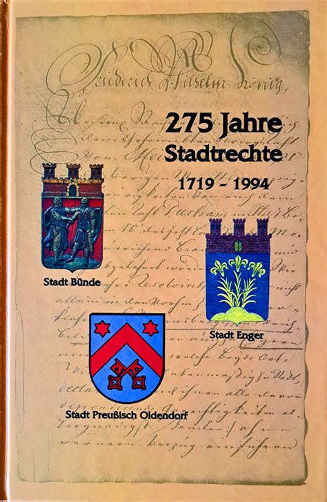 Jahre Stadtrechte B Nde Enger Preu Isch Oldendorf