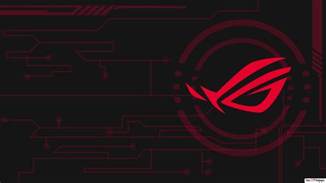 Asus Rog Republic Of Gamers โลโก้ Rog Hi Tech Neon Red ดาวน์โหลดวอ