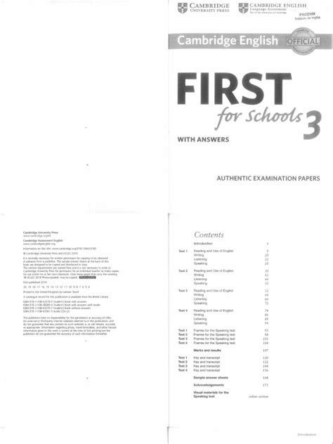 Cambridge English First For Schools 3 Students Book With Answers Pdf