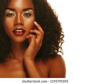 Fashion Studio Portrait Extraordinary Beautiful African Stock Photo