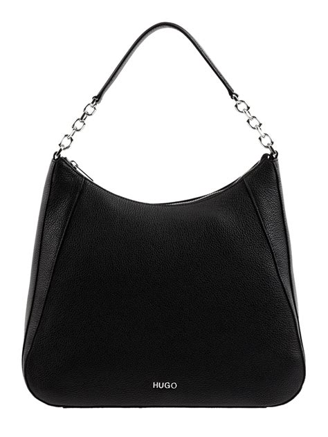 Hugo Hobo Bag Aus Leder Modell Victoria Schwarz Online Kaufen