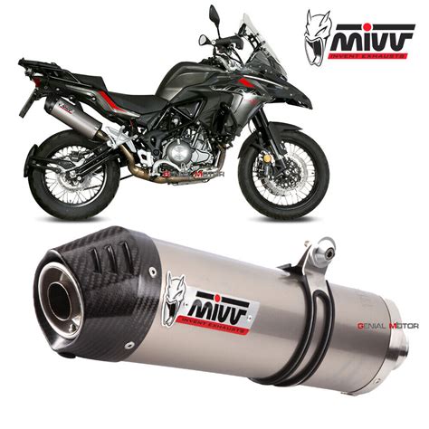 Mivv Exhaust Muffler Oval Titanium Carbon Cap Kat Benelli Trk X