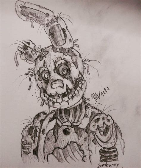 Springtrap Pencil Art Five Nights At Freddy S Amino