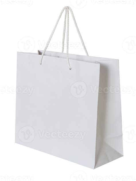 White Paper Bag Isolated With Clipping Path For Mockup 17293330 Png