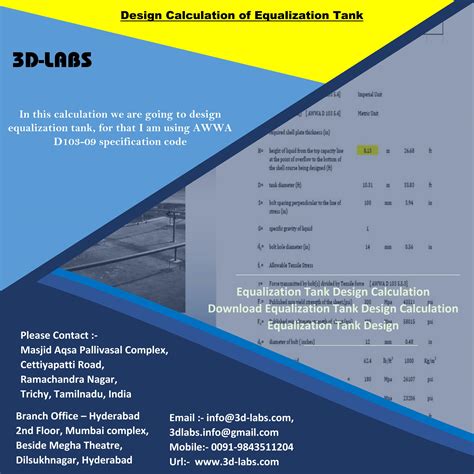 Design calculation of equalization tank by Design Manager - Issuu