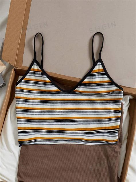 Shein Ezwear Plus Size Womens Striped Camisole Tank Top Shein Usa