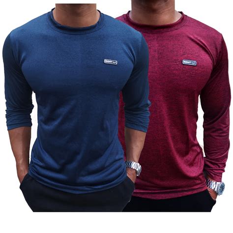 Kit 2 Duas Camisas Masculinas Manga Longa Dry Fit Academia Malha Fria