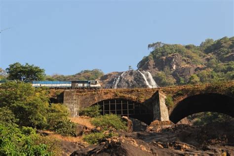 Train passing dudhsagar falls- Dudhsagar Falls