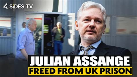 Wikileaks Founder Julian Assange Freed From Uk Prison Youtube