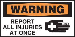 Injury Report Labels Accuform