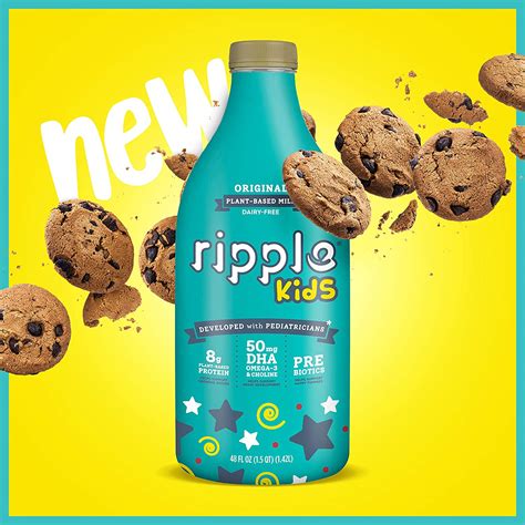 Buy Ripple Non Dairy Kids Milk Original Vegan 8 G Pea Protein Per