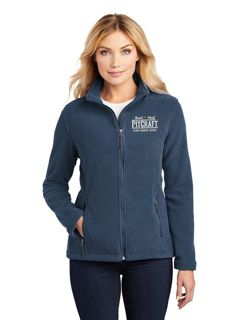 Port Authority® Ladies Value Fleece Jacket Embroidered Logo Golden Stiches Embroidery