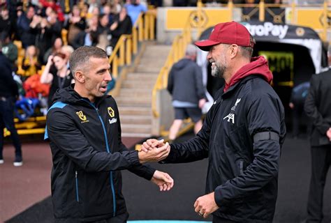 Liverpool V Wolves Preview Gary Oneil Salutes Icon Jurgen Klopp But