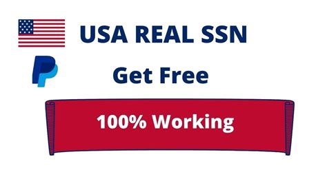 How To Get Free Usa Ssn For Paypal Account Real Social Security Number For Free In The Usa