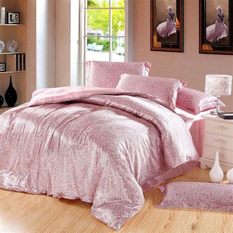 Amorous Feelings Pink Silk Duvet Cover Set Silk Bedding Silk Duvet