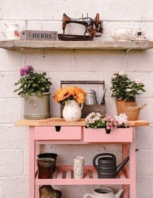 How To Hack An Ikea Forhoja Cart Into A Potting Bench Dainty Dress