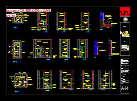 Hamam Dwg Projesi Autocad Projeler