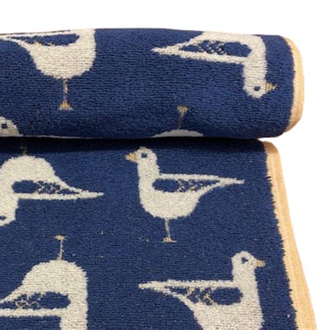 Bellissimo Sea Gull Navy Turkish Cotton Bath Sheet Wilko