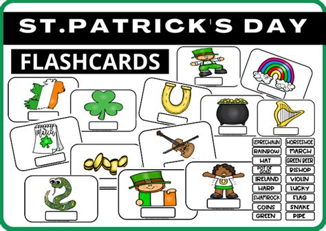 Dzień Świętego Patryka ST PATRICK S DAY FLASHCARDS Złoty nauczyciel