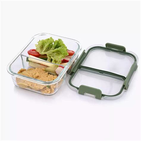 Pojemnik na żywność lunchbox bento DUKA IDEAL LUNCH 980 ml szklany