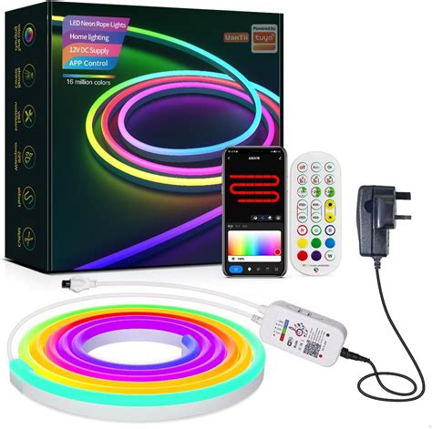 UanTii Smart Neon Light Strip RGBIC Tuya WIFI DIY Neon LED Strip