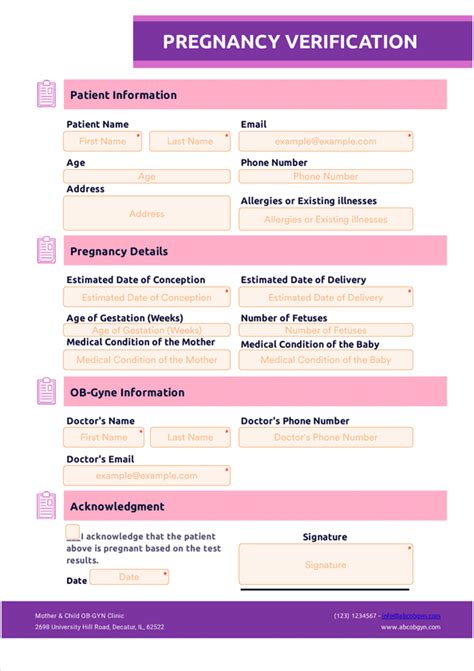 Pregnancy Verification Template Form Template Jotform Hot Sex Picture