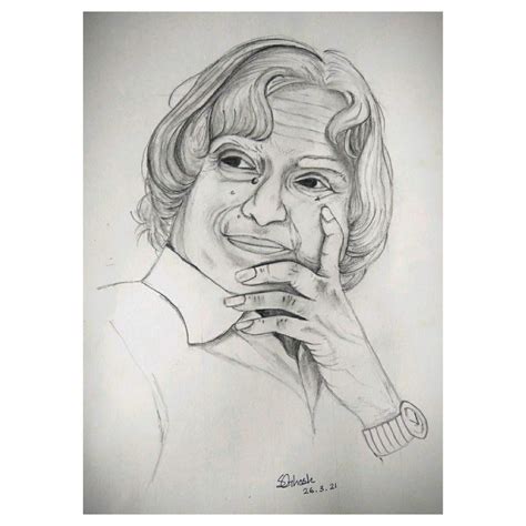 Apj Abdul Kalam Sketch Outline