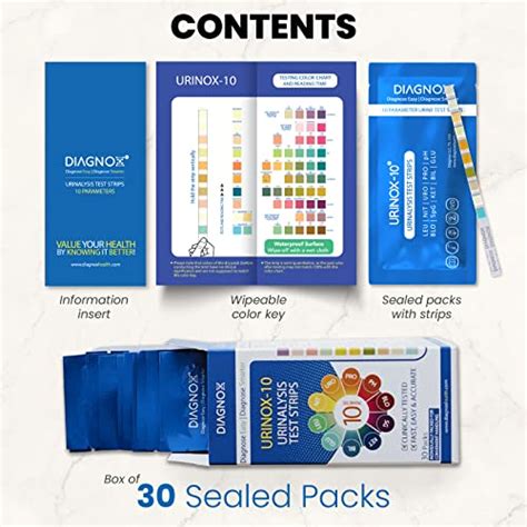 Urinox Individually Packed Multi Parameter Sg Urine Test Strips