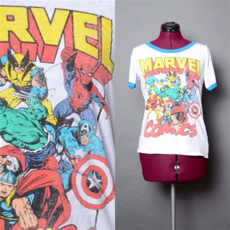 Marvel Comics T Shirt X Men Spiderman 90s Unisex Tee Vintage Etsy