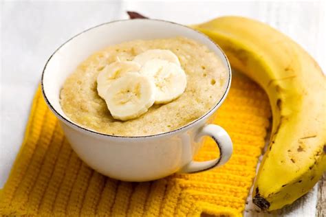 Receita De Bolo De Banana Aveia Fit Em 5 Minutos No Micro Ondas