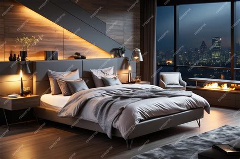 Premium AI Image | Highend mansion bedroom interior view