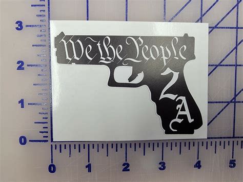 We The People Pistol Nd Amendment Sticker Decal Car Vinyl Window